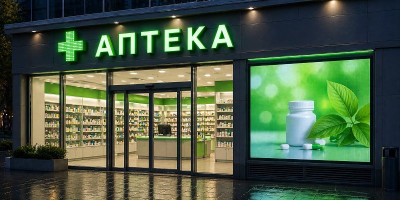 Як використовують LED екрани для аптек та де замовити техніку